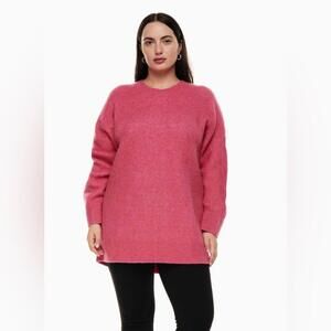 Aritiza Babaton Popova Wool Crewneck Sweater Pink